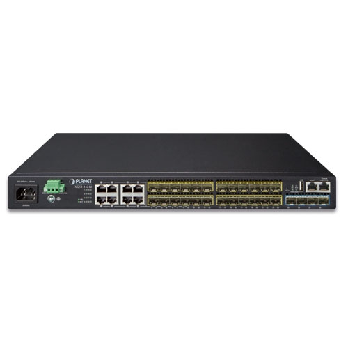 レイヤー3 24ポート 100/1000X SFP + 8ポート共有TP + 4ポート 10G SFP+ スタッカブルマネージドスイッチ