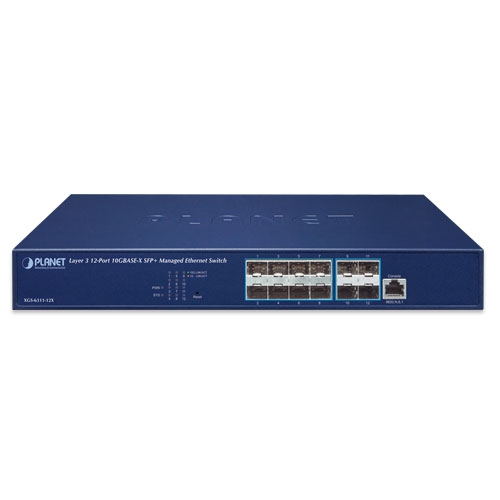 レイヤー3 12ポート 10GBASE-X SFP+ マネージドイーサネットスイッチ