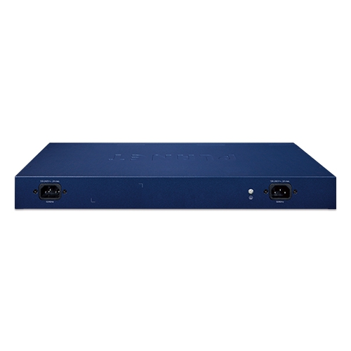 L3 8ポート 10GBASE-T + 4ポート 10GBASE-X SFP+マネージドイーサネットスイッチ、デュアル100～240V AC冗長電源付き