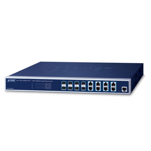 レイヤー3 8ポート 10GBASE-X SFP+ + 8ポート 10GBASE-T マネージドイーサネットスイッチ
