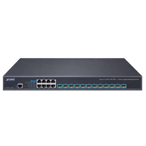 レイヤー3 12ポート 10G SFP+ + 8ポート 10/100/1000T マネージドスイッチ、デュアル100～240V交流冗長電源