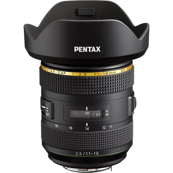 広角ズームレンズ HD PENTAX-DA☆11-18mmF2.8ED DC AW (フード・ケース付)