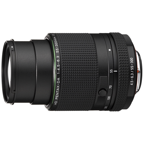 望遠ズームレンズ HD PENTAX-DA 55-300mmF4.5-6.3ED PLM WR RE （フード付）