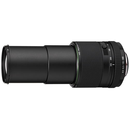望遠ズームレンズ HD PENTAX-DA 55-300mmF4.5-6.3ED PLM WR RE （フード付）