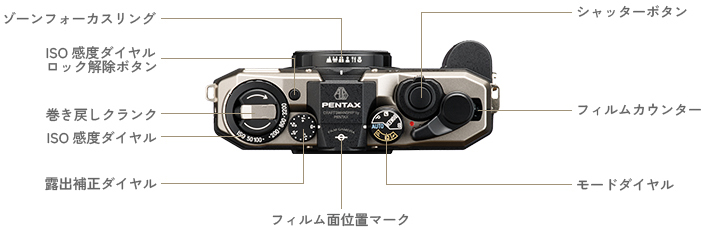 フィルムカメラ PENTAX 17 ダークシルバー