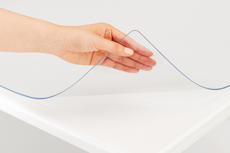 デスクマット あんしん ななめカットシリーズ DM-010A RoHS2対応 環境ホルモン配慮素材 シングルタイプ W600×D450mm