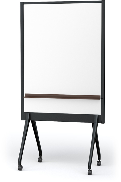 パーティションホワイトボード ALKU タイプB ブラックフレーム ブラウン