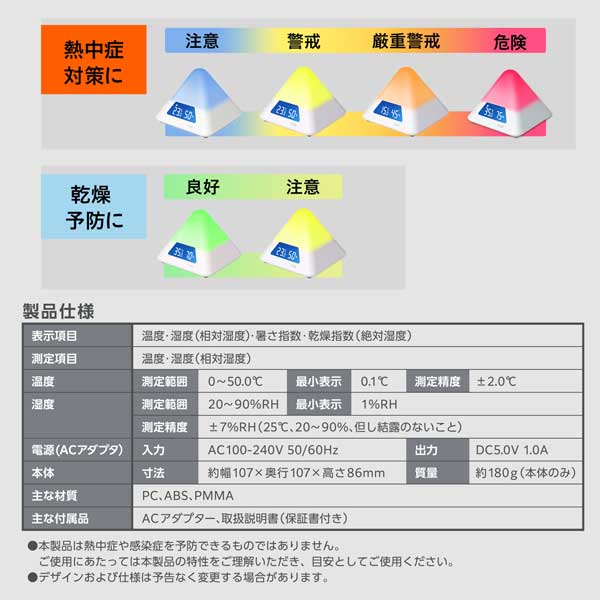 温湿度LEDアラーム