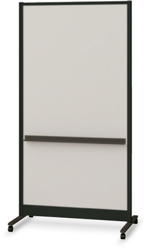 衝立 パーティションホワイトボード グレイッシュタイプ ブラックフレーム ブラウン