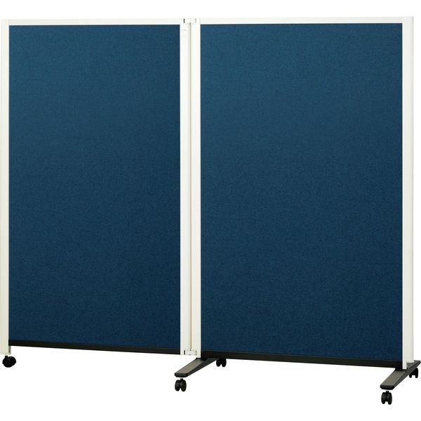 パーティションホワイトボード 片面掲示板 2連タイプ（高さ1500mm）/428379