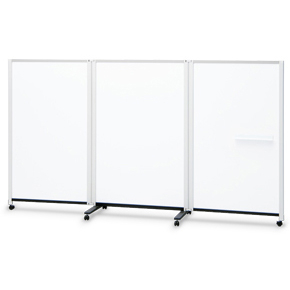 パーティションホワイトボード 両面 3連タイプ（高さ1500mm）/428192
