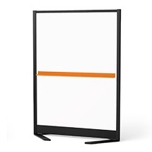 パーティションホワイトボード ブラックフレームタイプ 背低くの字脚タイプ
