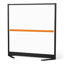 パーティションホワイトボード ブラックフレームタイプ 背低くの字脚タイプ