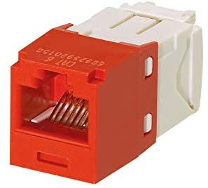 カテゴリ6 モジュラージャック シャッターなし 赤