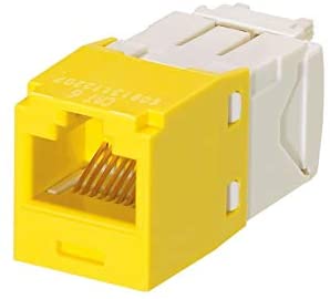 カテゴリ6 モジュラージャック シャッターなし 黄