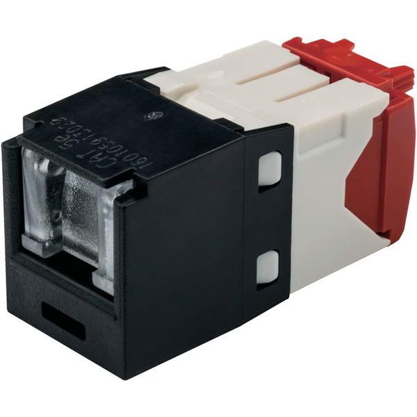 カテゴリ5E モジュラージャック スプリングシャッター付き 黒