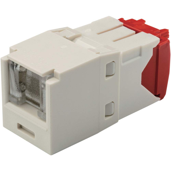 カテゴリ5E モジュラージャック スプリングシャッター付き オフホワイト