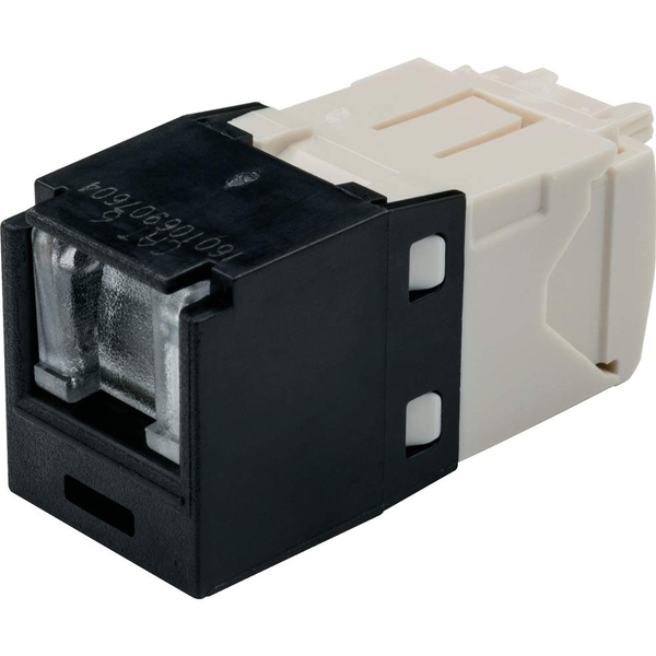 カテゴリ6 モジュラージャック スプリングシャッター付き 黒