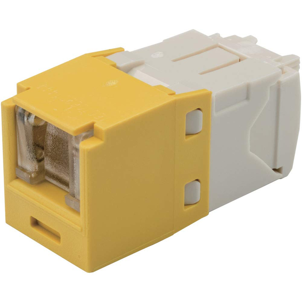 カテゴリ6 モジュラージャック スプリングシャッター付き 黄