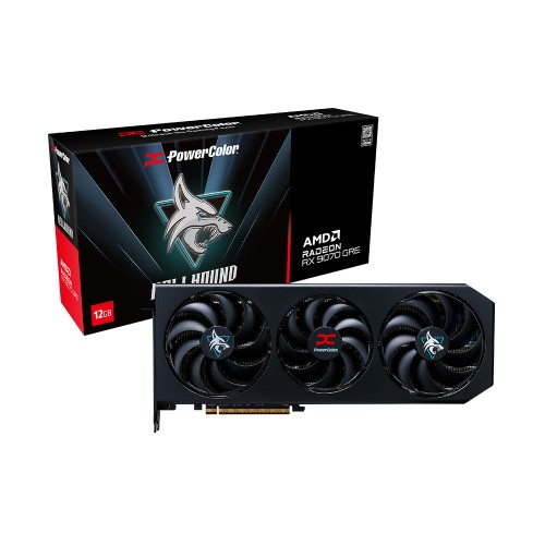 Hellhound AMD Radeon RX 9070 GRE 12GB GDDR6 グラフィックカード/2スロット トリプルファンクーラー