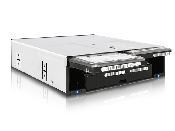 ICY DOCK 2x 2.5インチ HDD/SSD + 1x 3.5インチ HDD 搭載用リムーバブルケース 5.25インチベイ サイズ