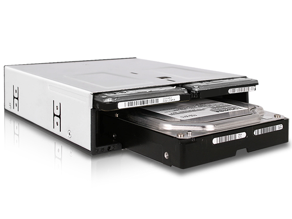 ICY DOCK 2x 2.5インチ HDD/SSD + 1x 3.5インチ HDD 搭載用リムーバブルケース 5.25インチベイ サイズ
