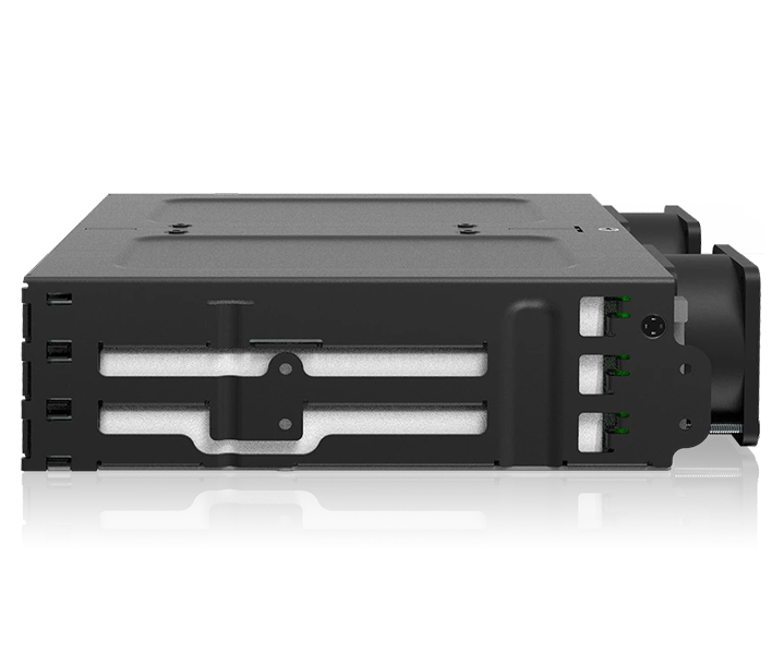 6 x 2.5インチ U.2/U.3 NVMe SSD(7mm)搭載用リムーバブルケース PCIe 4.0対応 5.25インチベイサイズ