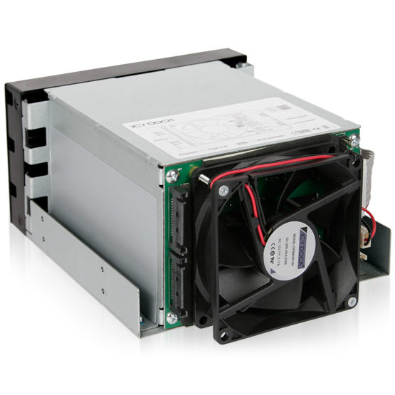 ICYDOCK　5インチベイ2段に3.5インチHDDx3台搭載可能SATAモジュールラック スリムモデル