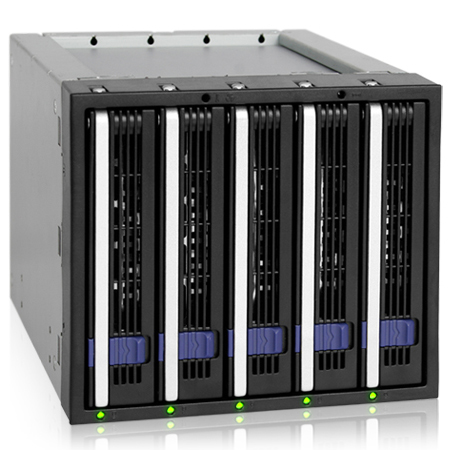 ICYDOCK　5インチベイ3段に3.5インチHDDx5台搭載可能SATAモジュールラック スリムモデル