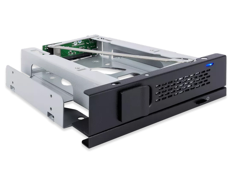 3.5インチ SATA HDD搭載用リムーバブルケース トレイレスタイプ 5.25インチベイサイズ