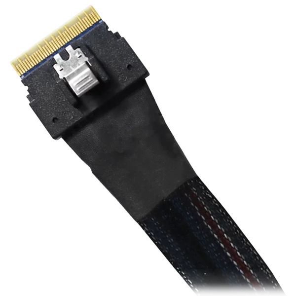 ICY DOCK SlimSAS 8i SFF-8654 to 2x SlimSAS 4i SFF-8654 ケーブル - 0.5M