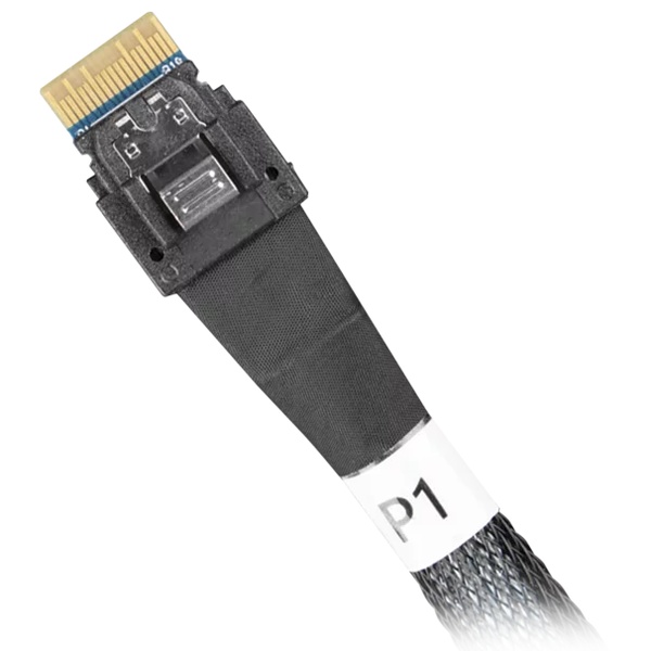 ICY DOCK SlimSAS 8i SFF-8654 to 2x SlimSAS 4i SFF-8654 ケーブル - 0.5M
