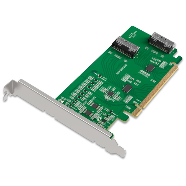 ICYDOCK 信号補正用Redriver搭載 PCIe 5.0 x16スロット 対応 2 x MCIO 8i (SFF-TA-1016) 変換アダプタカード