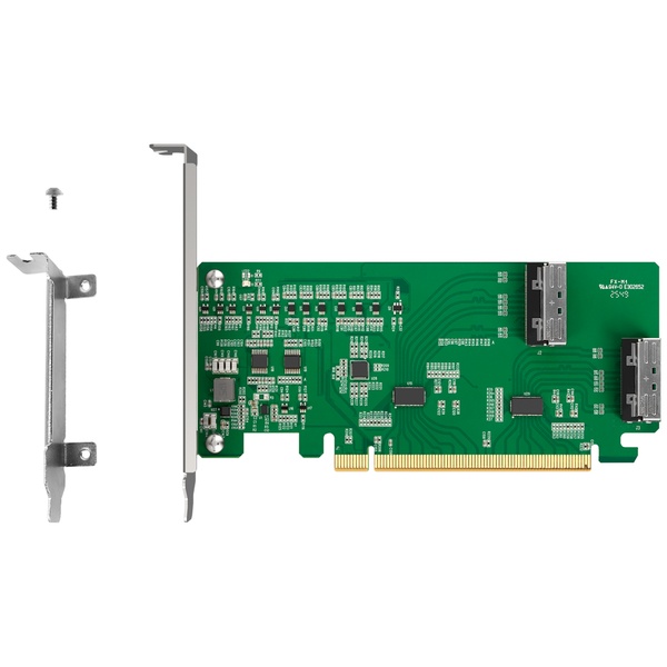 ICYDOCK 信号補正用Redriver搭載 PCIe 5.0 x16スロット 対応 2 x MCIO 8i (SFF-TA-1016) 変換アダプタカード