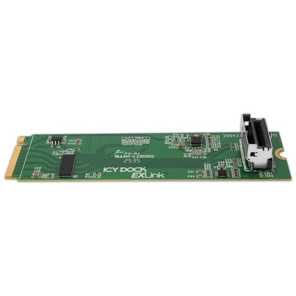 ICYDOCK 信号補正用Redriver搭載 M.2 NVMe PCIe 5.0 x4 対応 MCIO 4i 変換アダプタカード