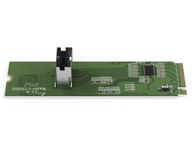 信号補正用Redriver搭載 M.2 NVMe PCIe 4.0 x4対応 SlimSAS 4i アダプタ