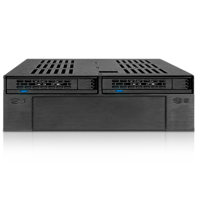 ICYDOCK 2.5インチSATA/SAS HDD/SSDx2 + 3.5インチベイx1対応モジュールラック 5.25インチベイサイズ