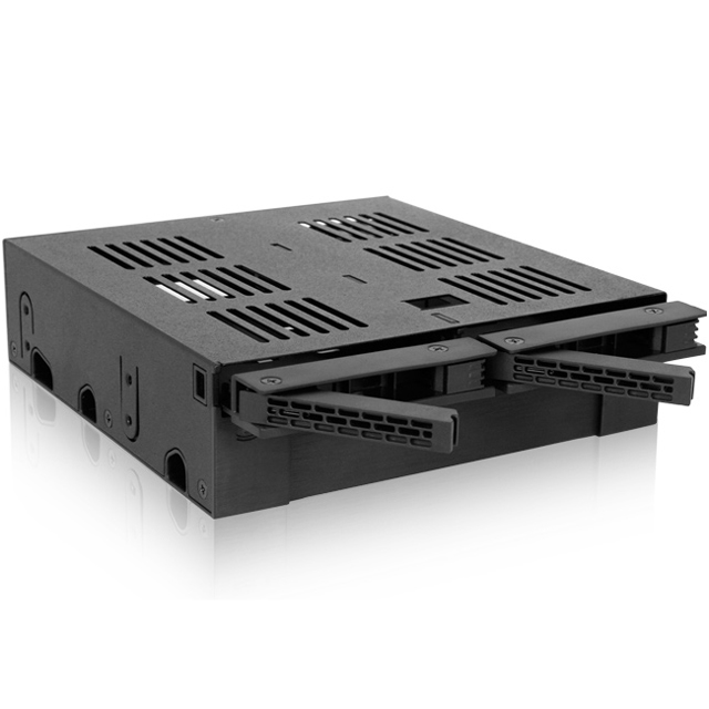 ICYDOCK 2.5インチSATA/SAS HDD/SSDx2 + 3.5インチベイx1対応モジュールラック 5.25インチベイサイズ