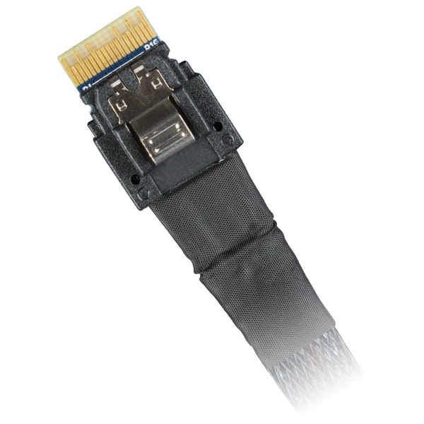 ICY DOCK SlimSAS 4i SFF-8654 to SlimSAS 4i SFF-8654 ケーブル - 0.5M