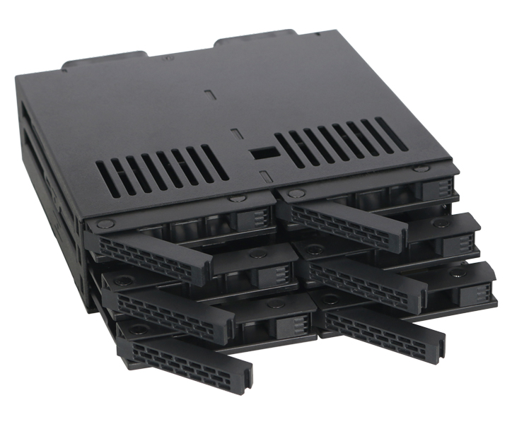 ExpressCage 6 x 2.5インチ SATA HDD/SSD搭載用リムーバブルケース 5.25インチベイサイズ