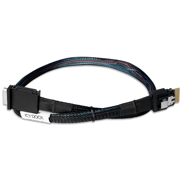 ICY DOCK SlimSAS 4i SFF-8654 to OCuLink 4i SFF-8611 ケーブル - 0.5M