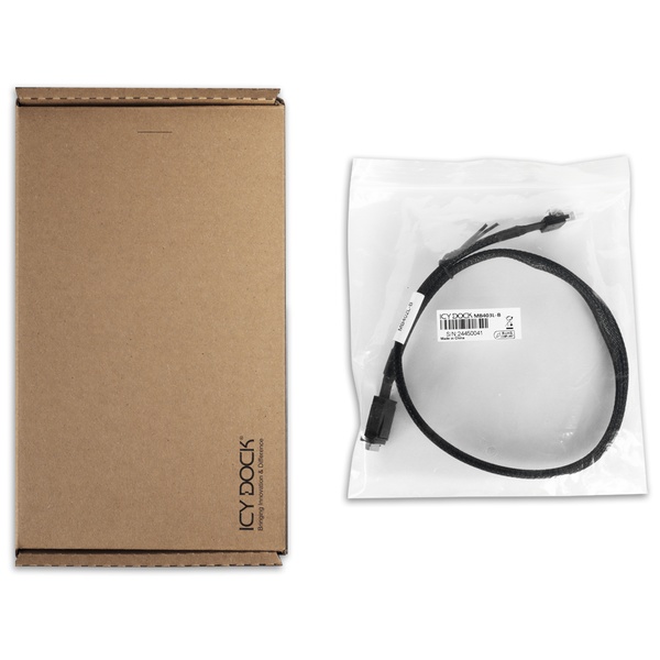 ICY DOCK MICO 4i SFF-TA-1016 to SlimSAS 4i SFF-8654 ケーブル - 0.5M