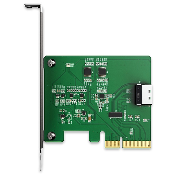 ICYDOCK 信号補正用Redriver搭載 PCIe 5.0 x4スロット 対応 MCIO 4i（SFF-TA-1016） 変換アダプタカード