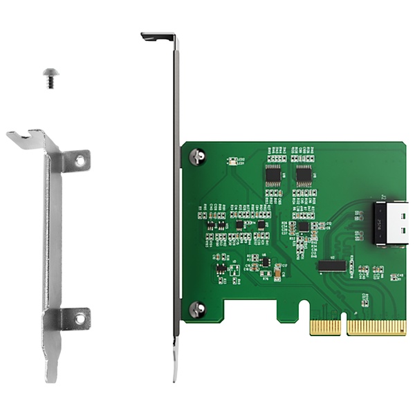 ICYDOCK 信号補正用Redriver搭載 PCIe 5.0 x4スロット 対応 MCIO 4i（SFF-TA-1016） 変換アダプタカード