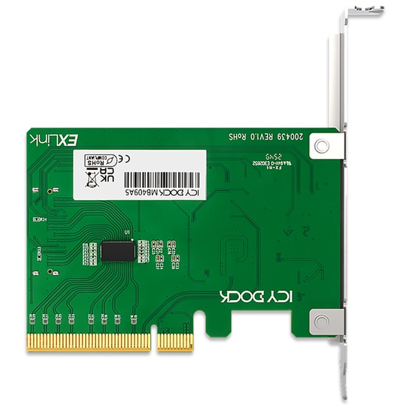 ICYDOCK 信号補正用Redriver搭載 PCIe 5.0 x8スロット 対応 MCIO 8i（SFF-TA-1016） 変換アダプタカード