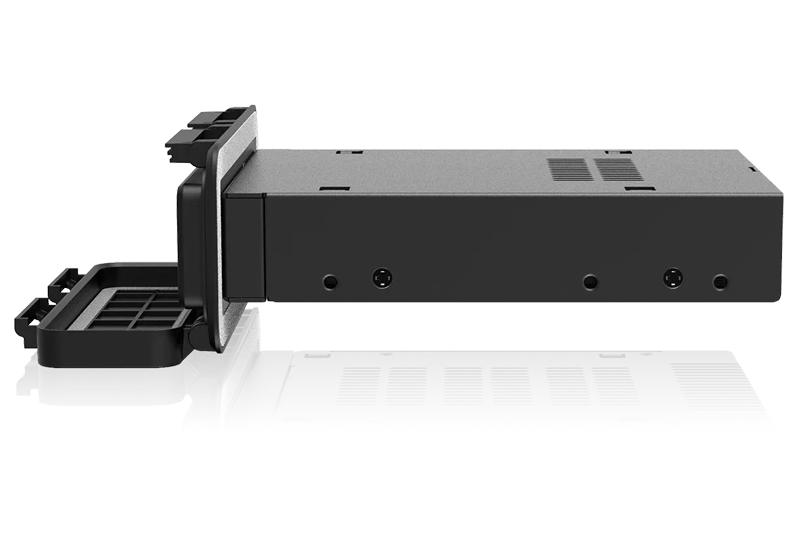 1 x 2.5インチ SAS/SATA HDD/SSD搭載用リムーバブルケース デュアルロック防水フロントカバー付 3.5インチベイサイズ