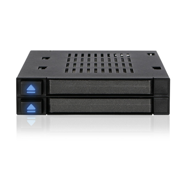 ICYDOCK 2x2.5インチHDD / SSD搭載用リムーバブルケース 3.5インチサイズ トレイレスモデル