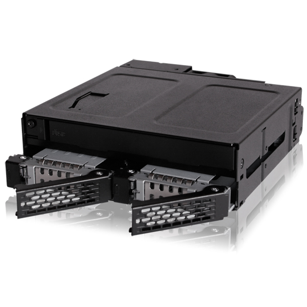ICYDOCK 2 x 2.5インチSSD / HDD + 1x スリムODD搭載用リムーバブルケース 5.25インチベイサイズ
