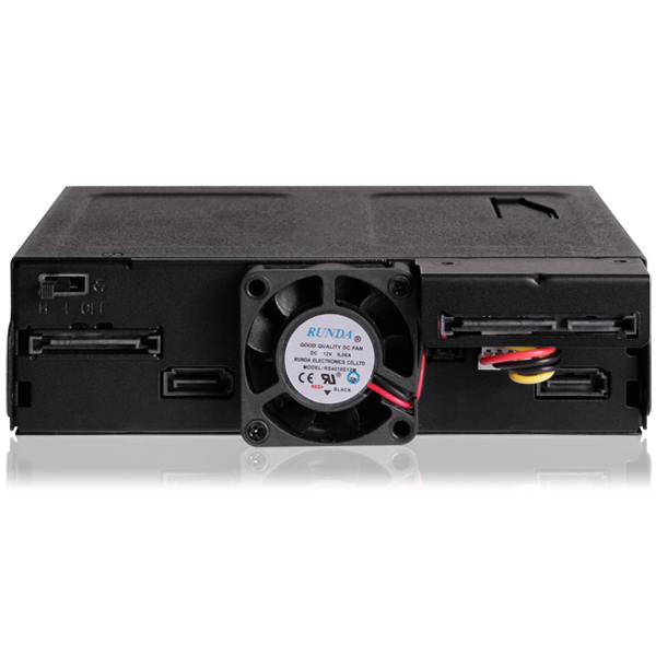 ICYDOCK 2 x 2.5インチSSD / HDD + 1x スリムODD搭載用リムーバブルケース 5.25インチベイサイズ