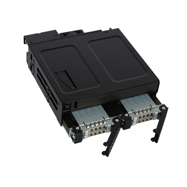 ICYDOCK 2 x 2.5インチSSD / HDD + 1x スリムODD搭載用リムーバブルケース 5.25インチベイサイズ